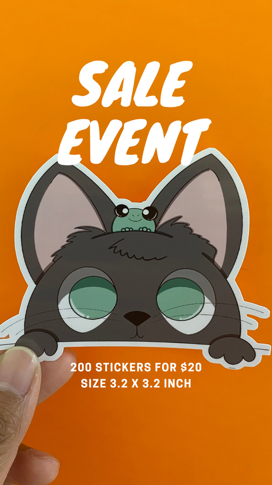 200 DIE CUT STICKERS FOR $20( 3 INCH ) LIMITED TIME
